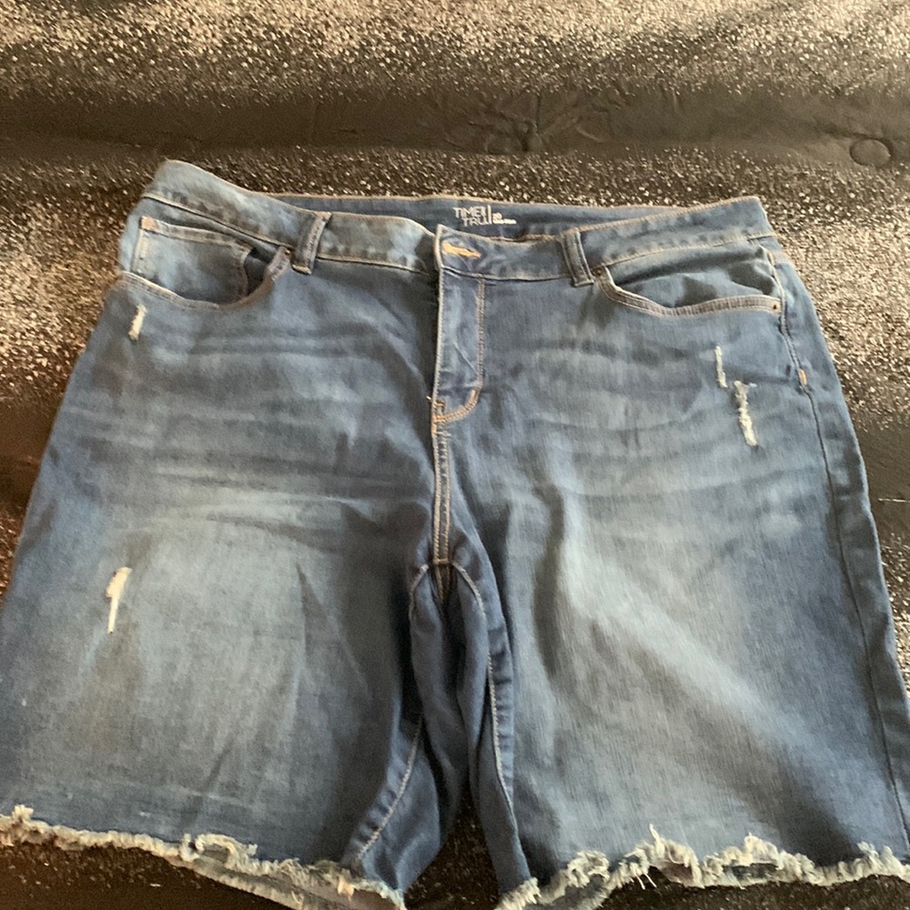 Plus Size Mid-Rise Jean Shorts